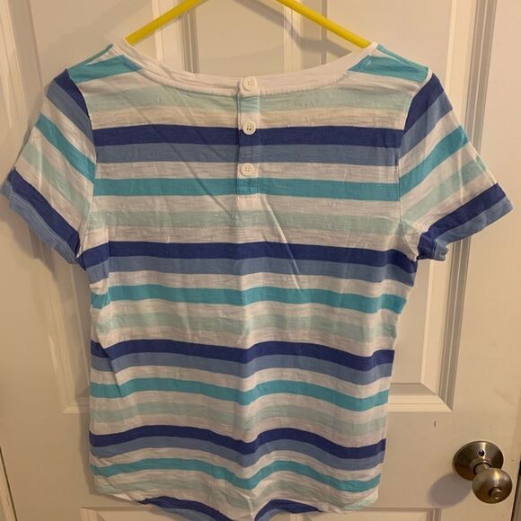 Talbots large petite striped blue shirt - Picture 2 of 3